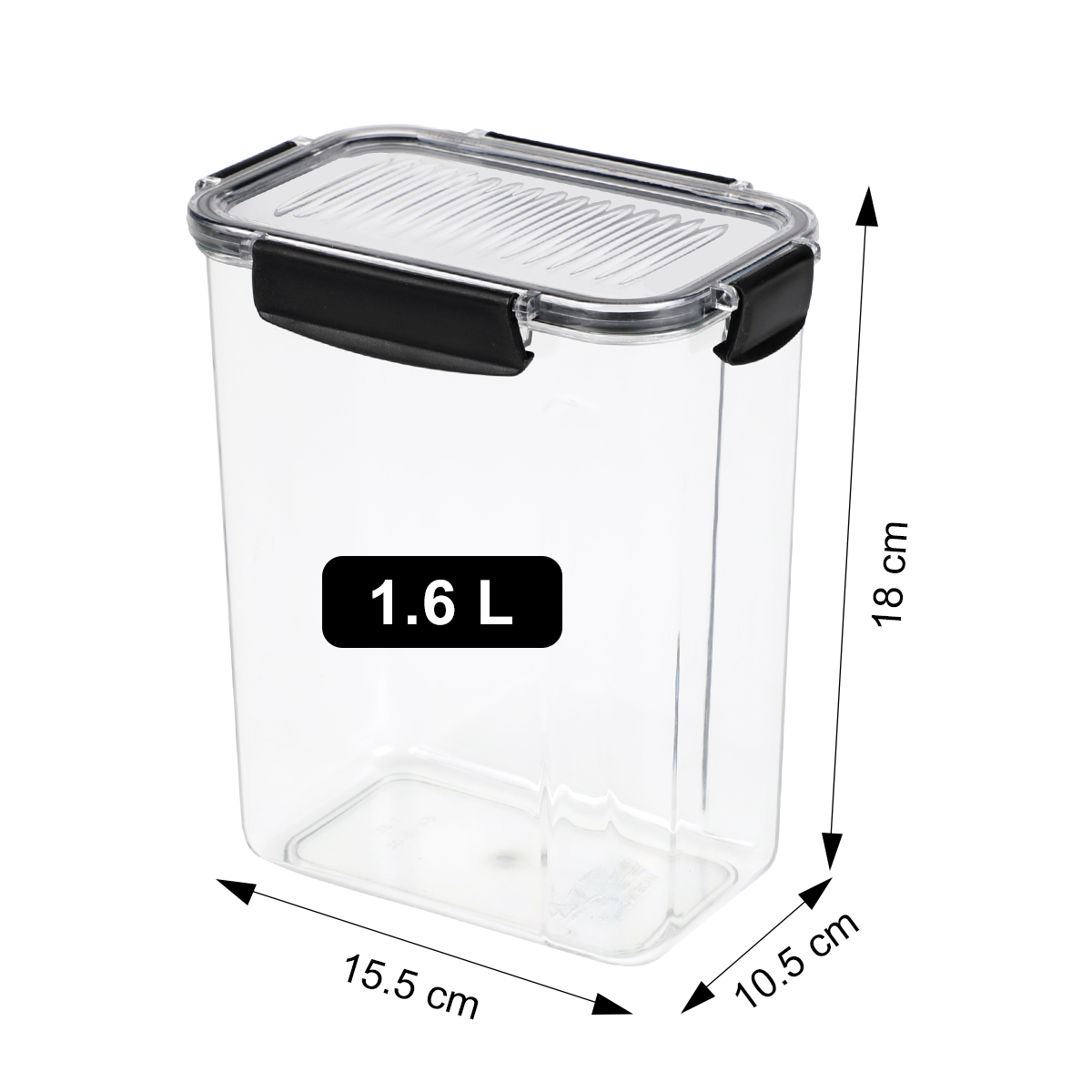 1.6L Plastic Airtight Food ContainerEasy-Lock Lids