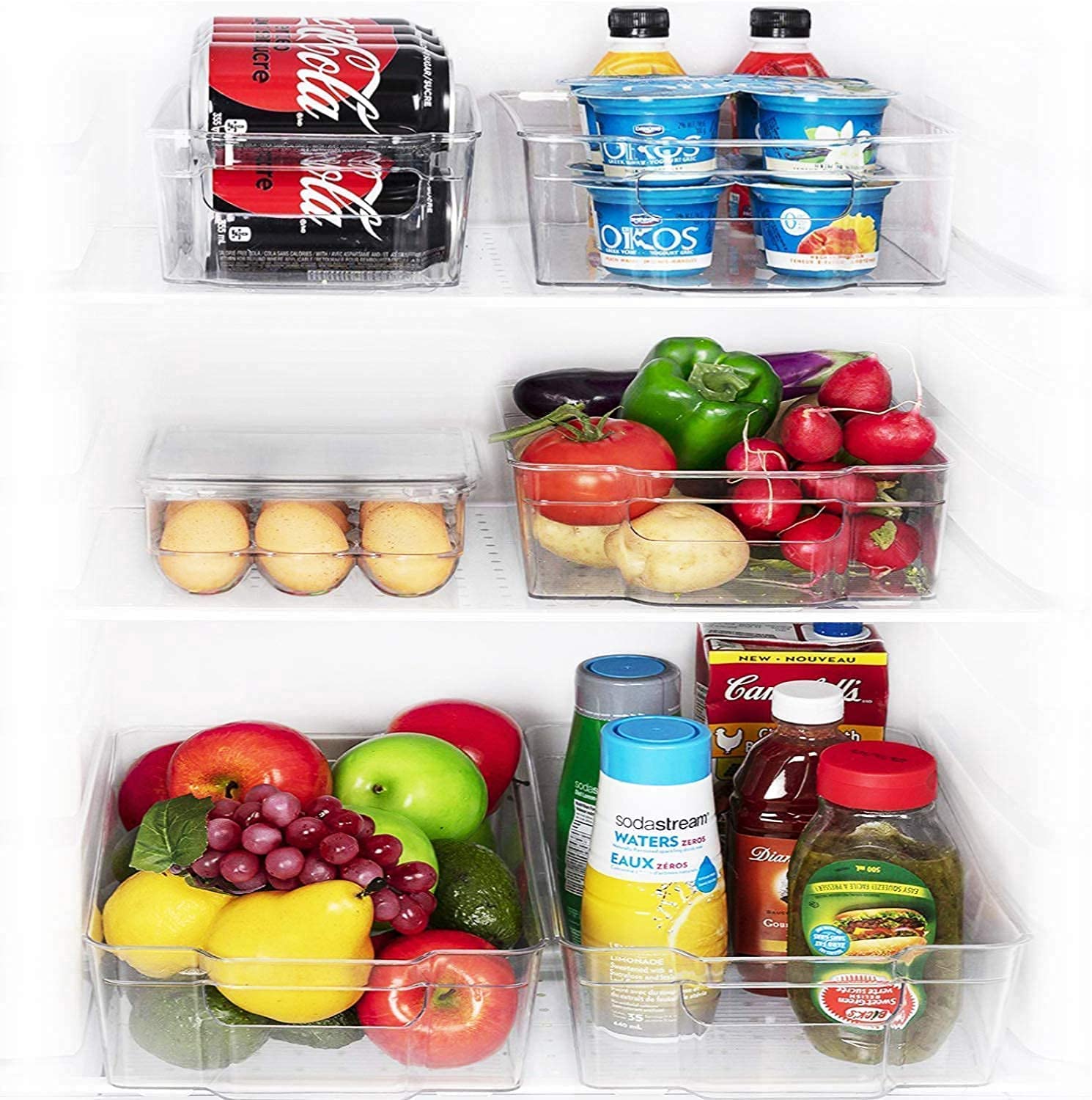 Refrigerator Storage Containers Set of 6 Pcs