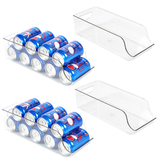 Fridge Storage Boxes for Beverage Cans Set of 4 Pieces