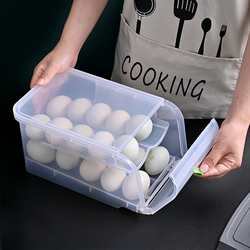 Two Layer Rolling Eggs Plastic Storage Bins