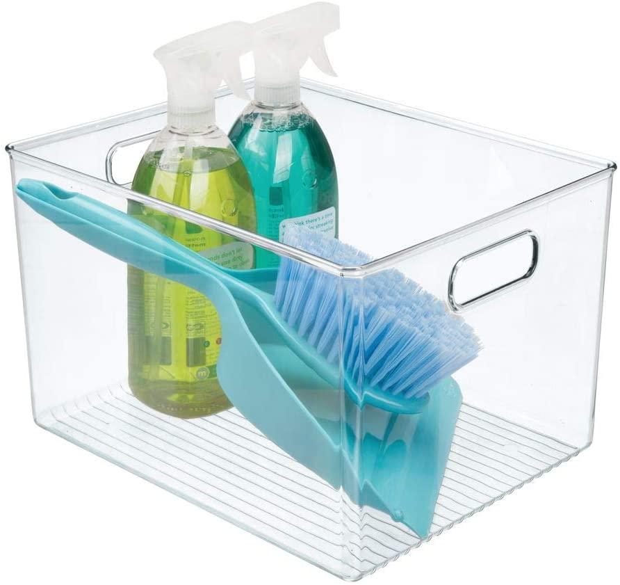 Plastic Storage Organizer Container Bins Holders with Handles 