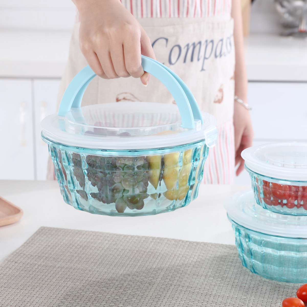 Round Leakproof Bento Lunch Box, food storage containers