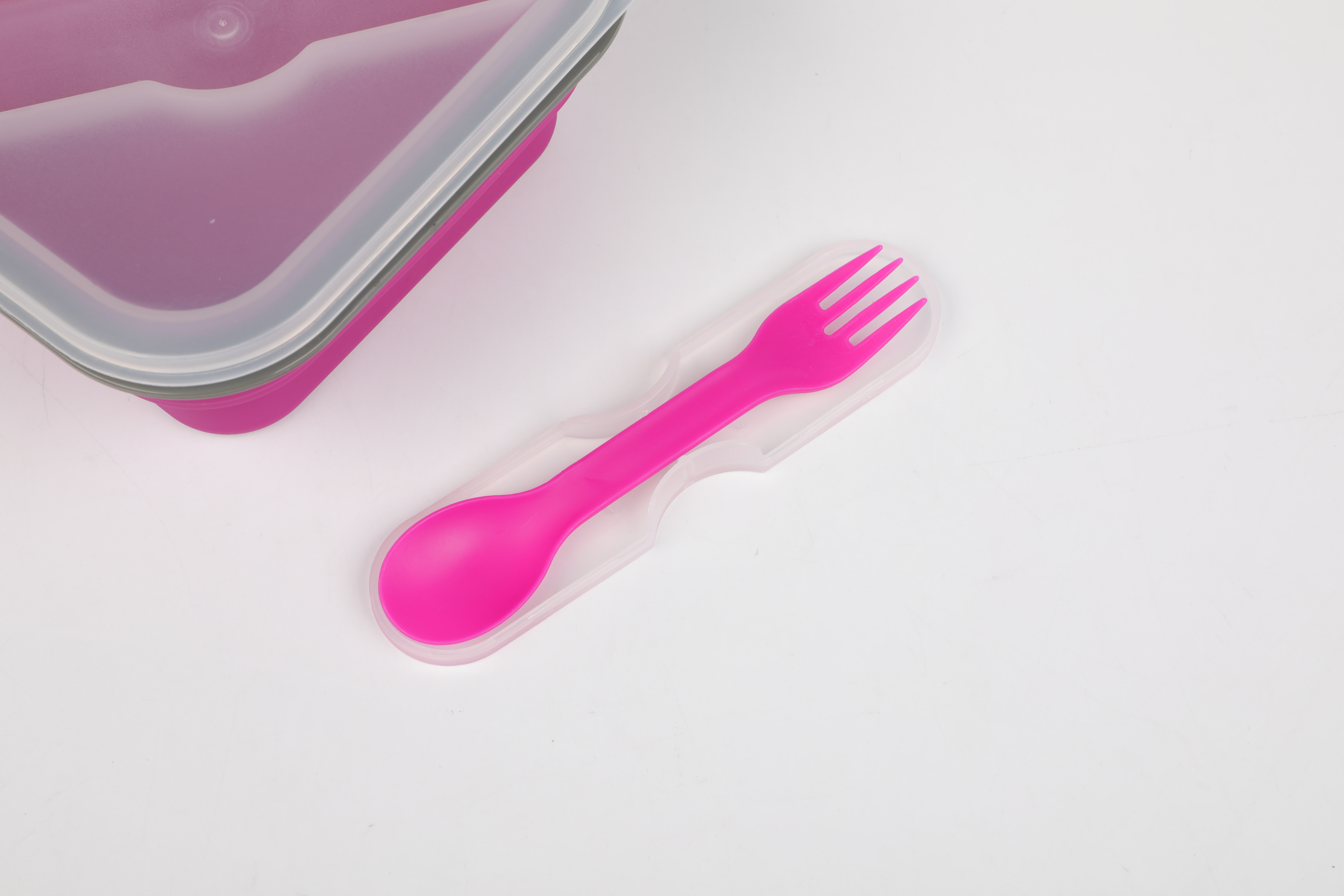 Foldable Lunch Bento Box with Spoon