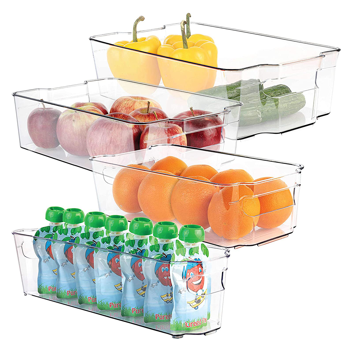 Freezer Storage Bins with Handles